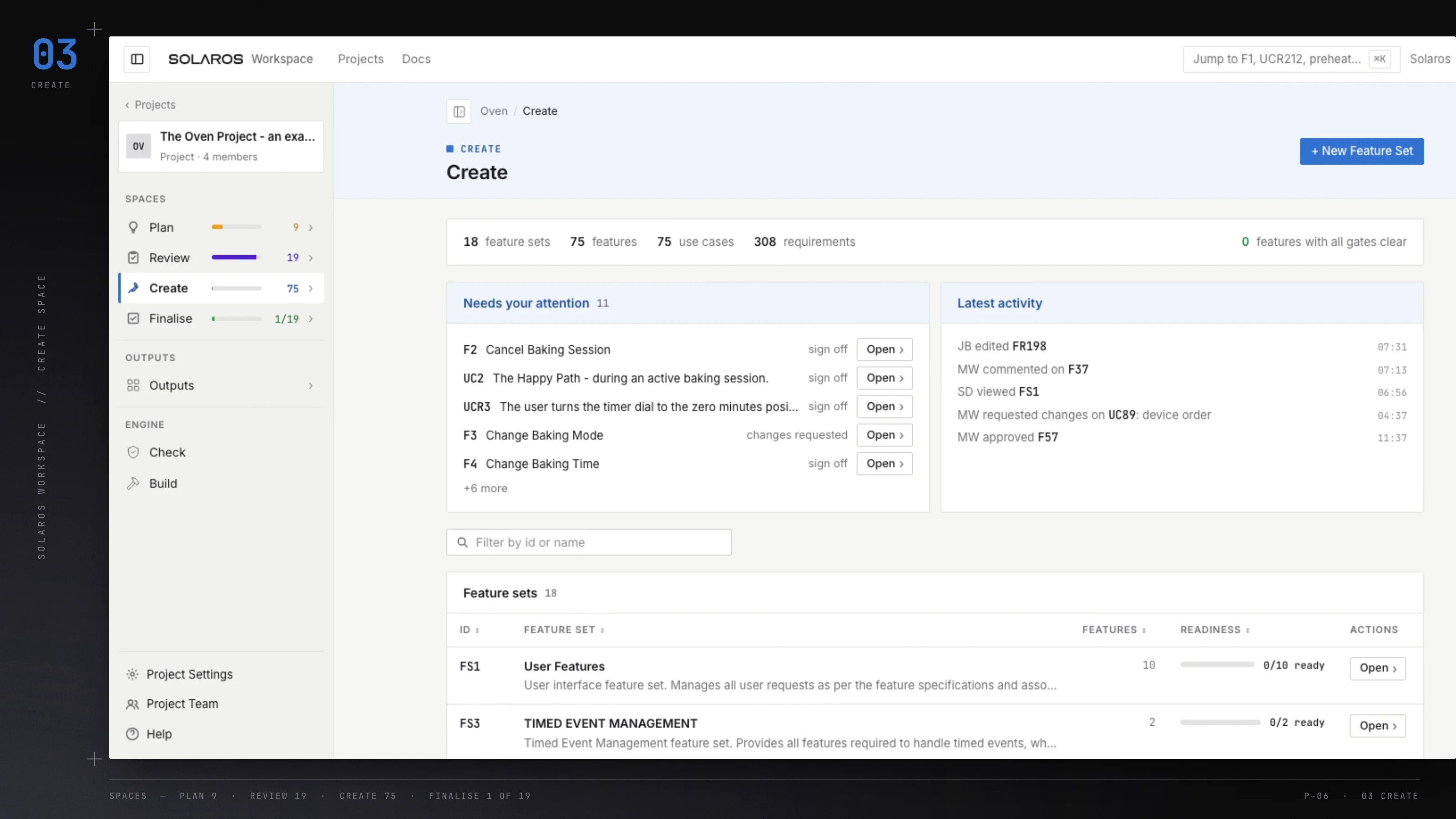 Create view in the Solaros Workspace