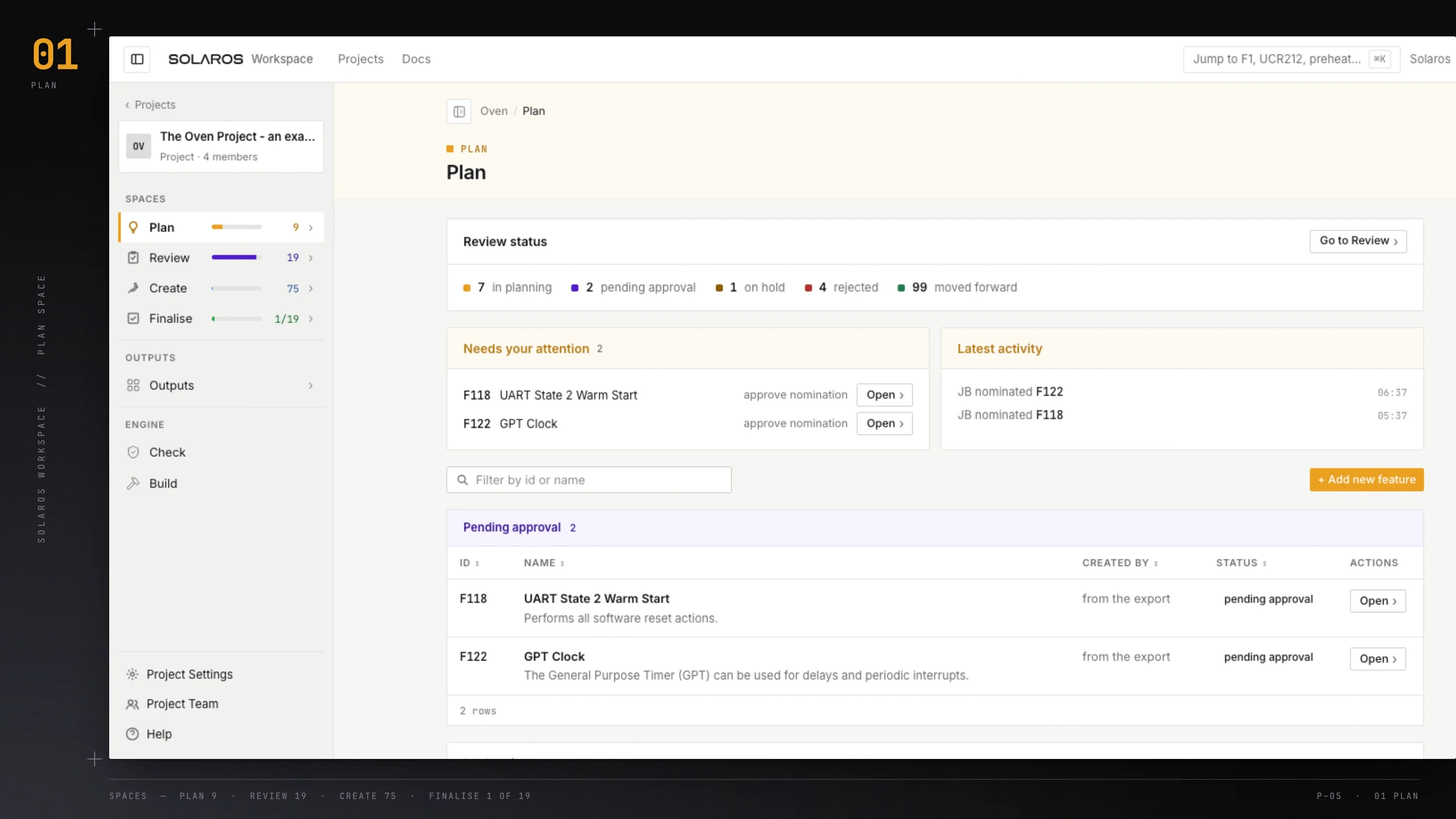 Plan view in the Solaros Workspace